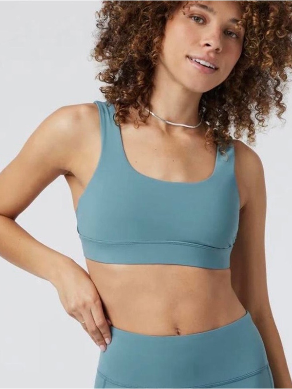 Vuori Stride Sports Bra Iron Blue Gym Training Medium NO Cups
